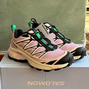 Salomon Pink and Black Outdoor Sneakers